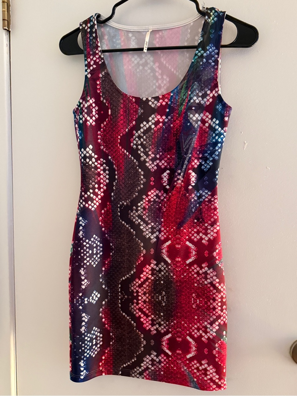 Ju-Ju-Be Red and Navy Snake Print Mini Dress